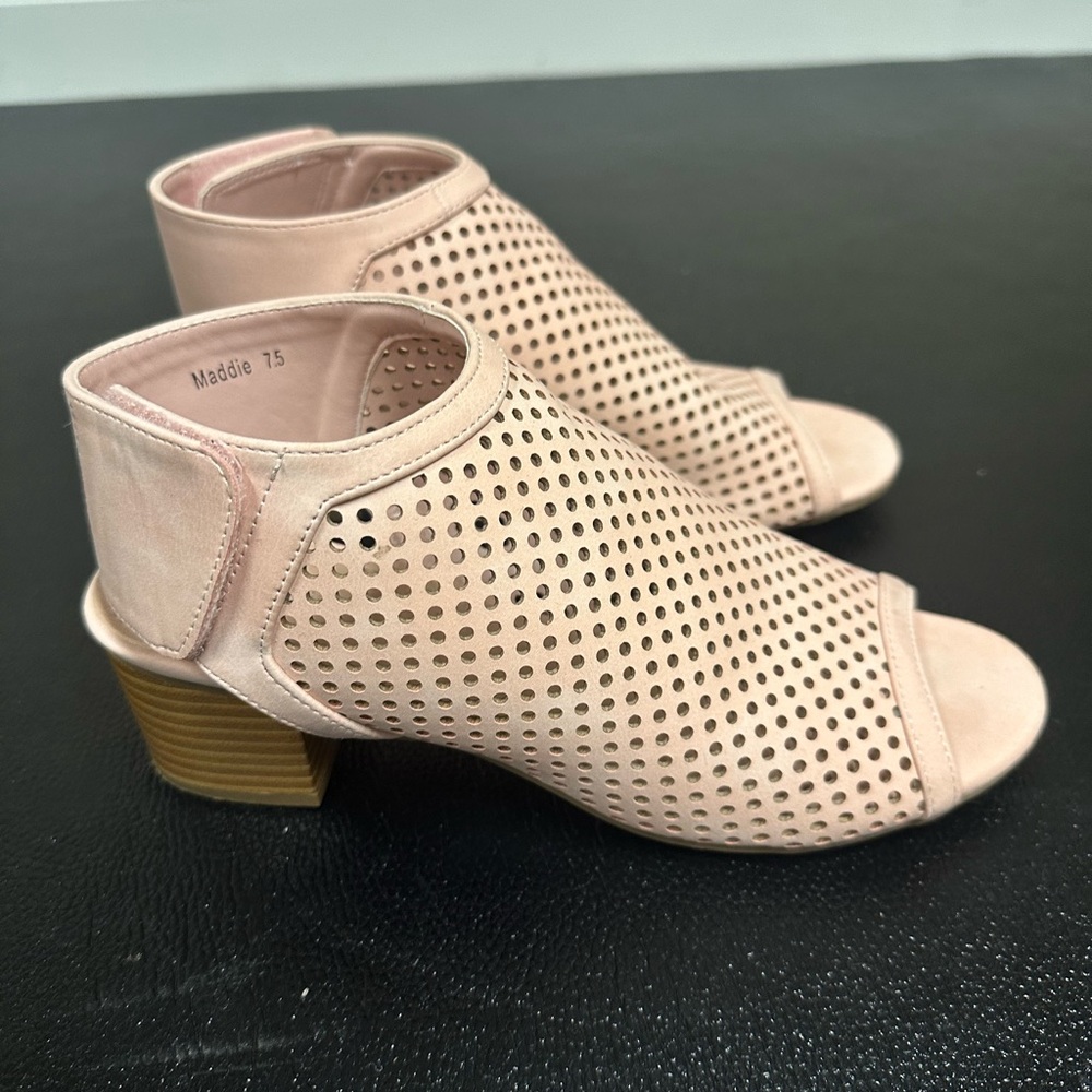 Women's Pink Peep-Toe Heels
